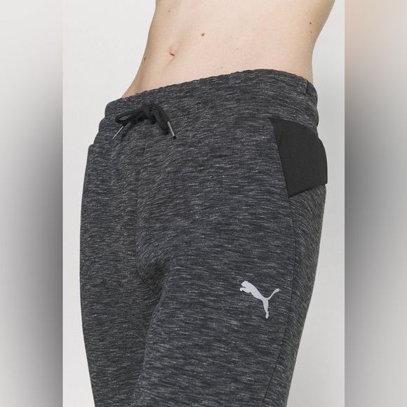 Puma Women's EVOSTRIPE joggers Pants Knitted Black-Heather‎ size large - Picture 6 of 16